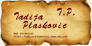 Tadija Plasković vizit kartica